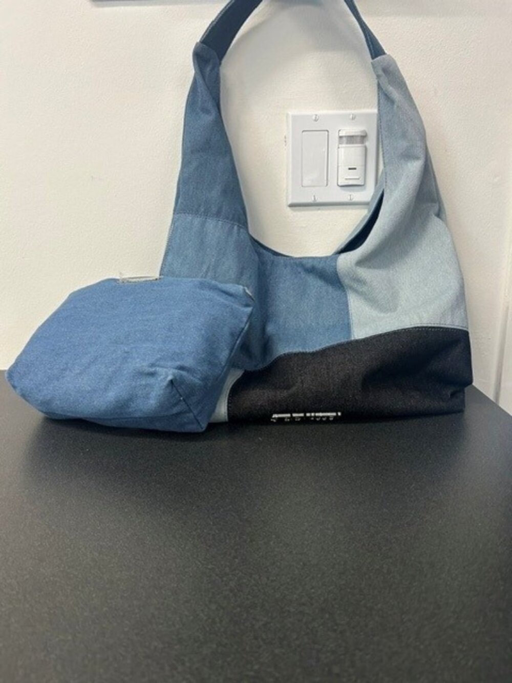 Steve Madden Denim Tote/Shoulder Bag with Matching Pouch
